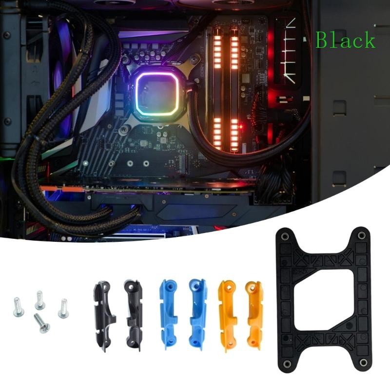 สีดําที่แม่นยําวิศวกร AM4 AM5 Backplane CPU ฮีทซิงค์ยึดสําหรับ AM4 B350 X370 A320 X470 ความเสถียรที่