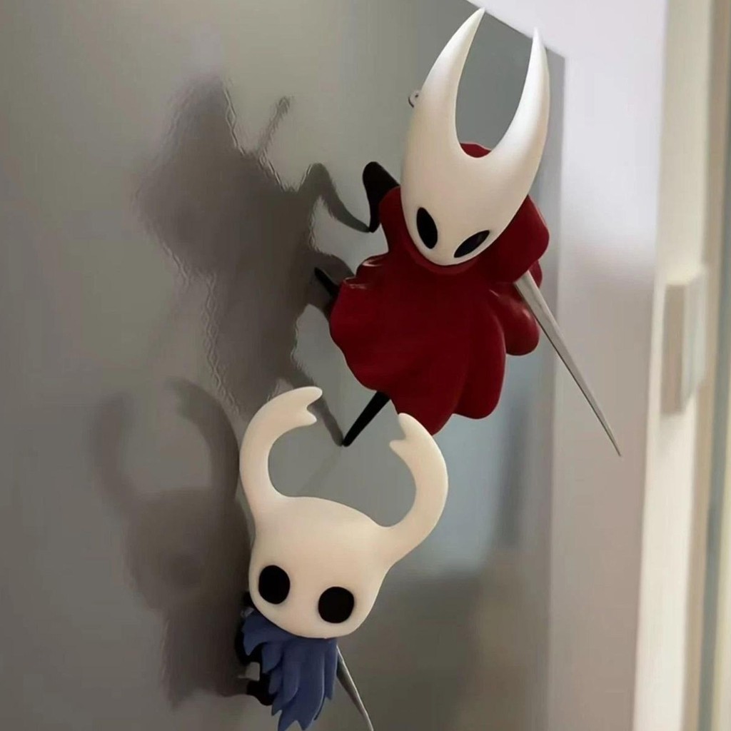 Hollow Knight แม่เหล็กติดตู้เย็นเกมอัศวินและ Hornet รูปแม่เหล็กติดตู้เย็นเรซิ่นหัตถกรรมของที่ระลึก mueadegth