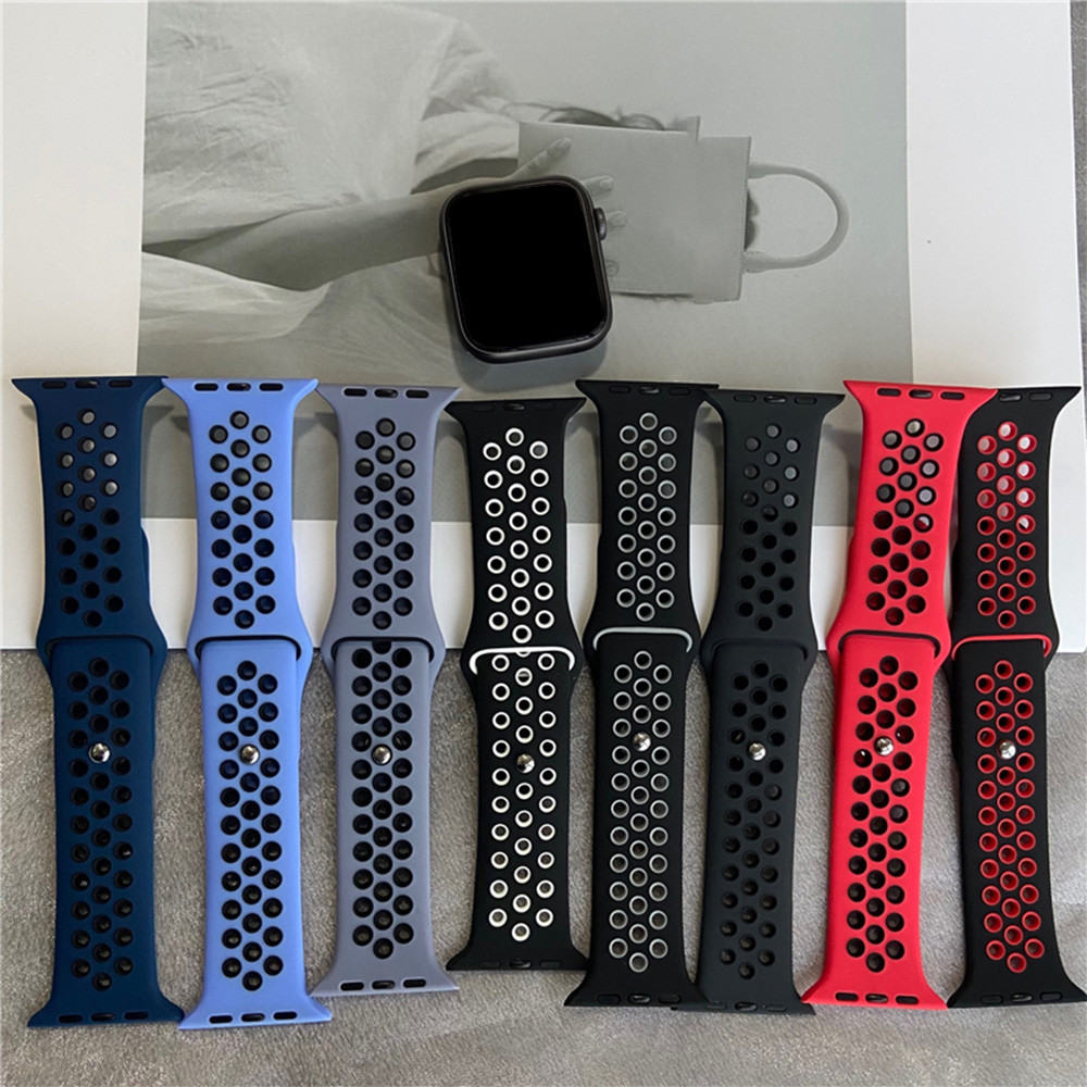 สายยางซิลิโคนสำหรับนาฬิกาสมาร์ท for Ultra / SE 3 2 Iwatch Series 11 10 9 8 7 6 5 4 3 2 49มม 41 45 40 44 38 42 46มม - รูปที่ 3