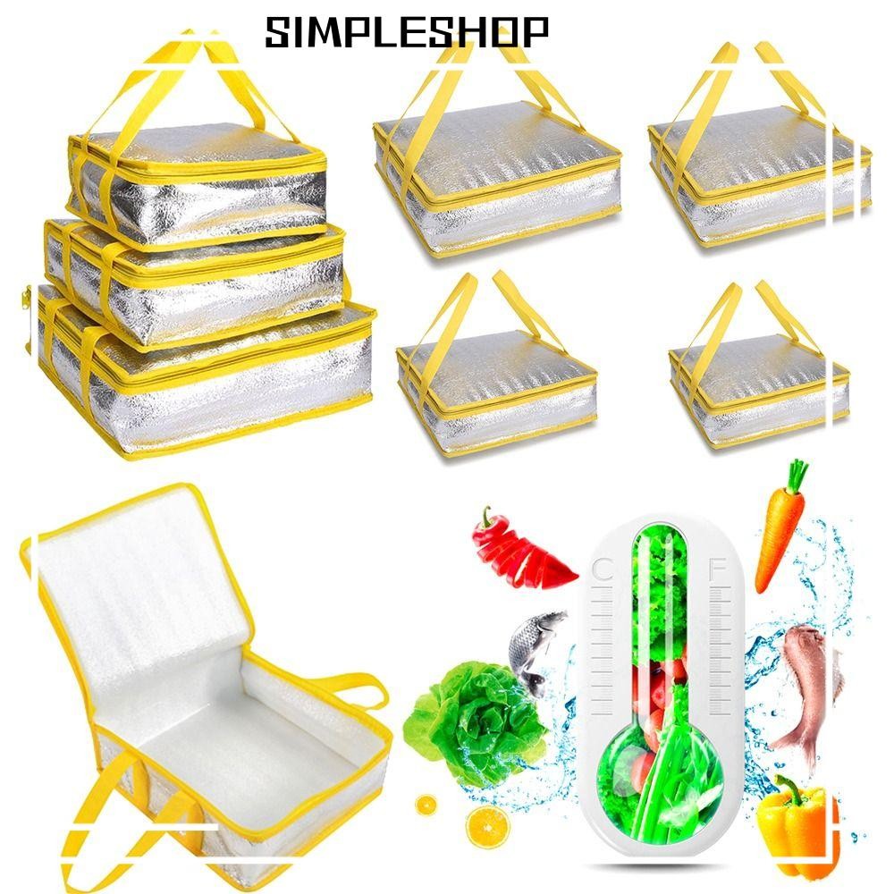 SIMPLESHOP Pizza Delivery Bag อาหารแบบพกพาเก็บความร้อน Carrier Cooler Bag