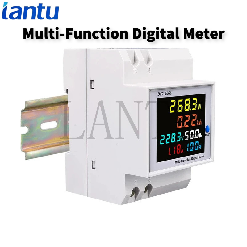 Multi function digital meter ไฟฟ้า VOLTAGE CURRENT POWER 220v D52-2066 ในตัว CT ภายนอก CT