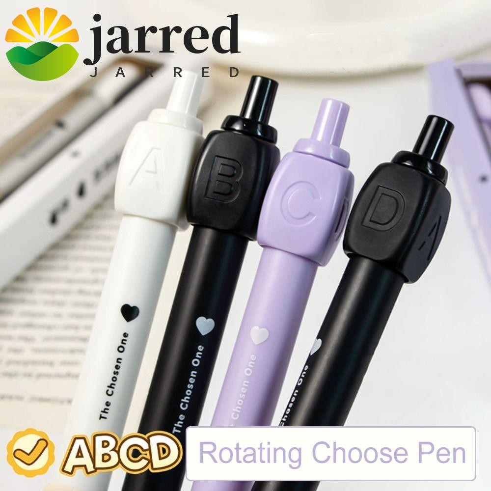 JARRED 2PCS เลือกปากกา, ABCD เลือกสนุกหมุนคําตอบปากกา, แปลกใหม่ที่น่าสนใจ 0.5 มม.เขียนปากกาลูกลื่นของเล่นเครื่องเขียน
