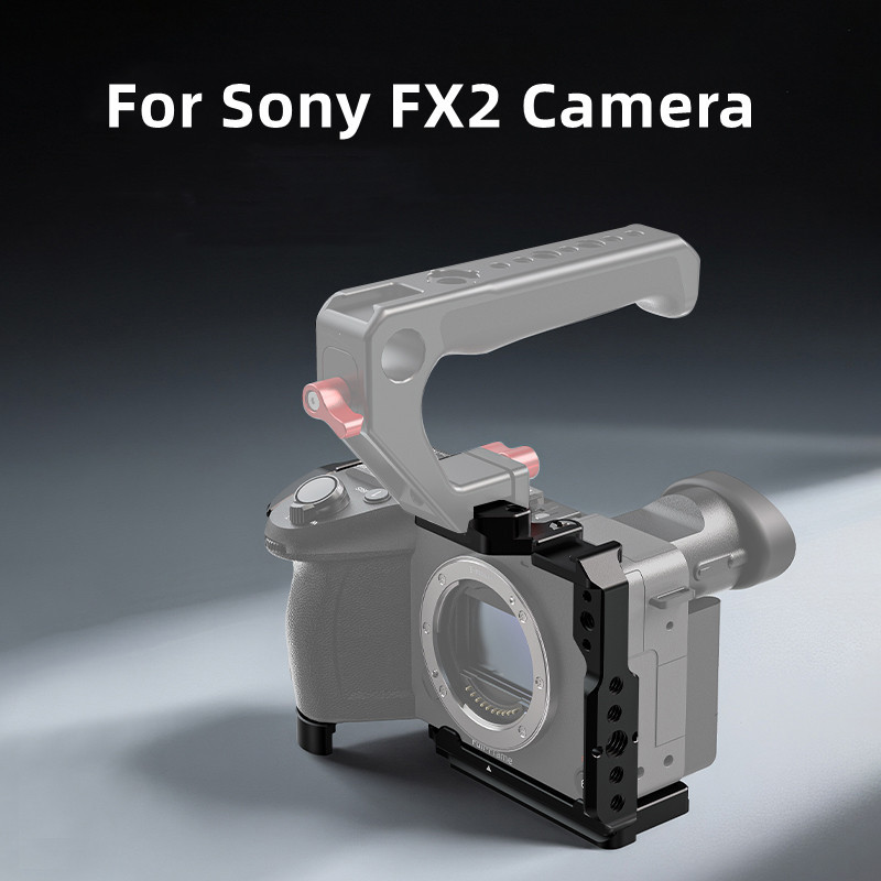 BGNING เข้ากันได้กับกล้อง Sony FX2 ติดตั้งรองเท้าเย็น Mount กล้องโลหะ Cage Rig พร้อม 1/4 3/8 Arri ตํ