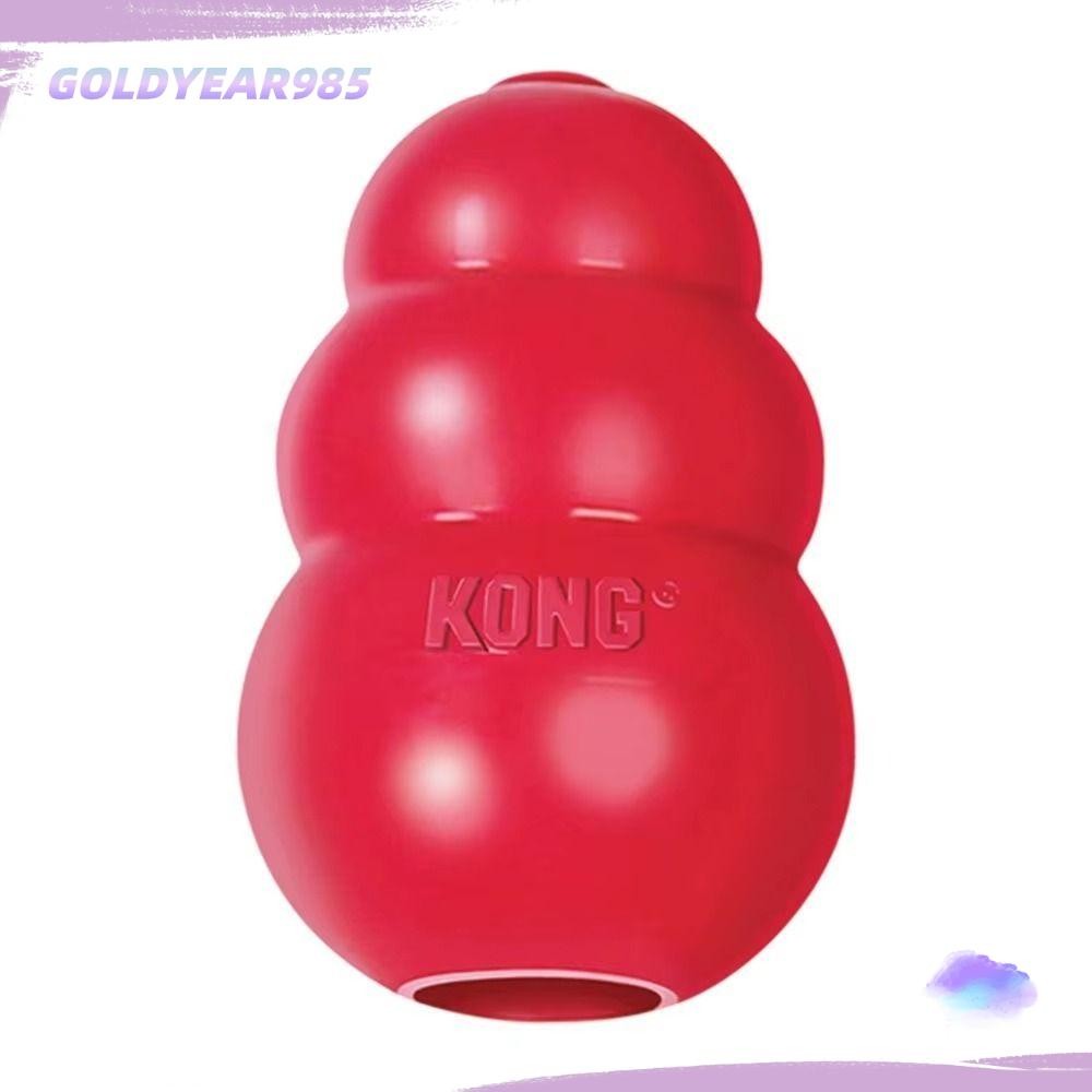 GOLDYEAR985 Kong ของเล่นสุนัข, Erratic Bounce Classic Kong ลูกสุนัขของเล่น, หลายขนาดทนทานยางดึงของเล