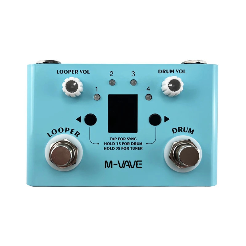 M-VAVE กีตาร์เหยียบกลอง Looper Effector 30 กลอง 11 นาที Looper Recoding Time ความแม่นยําสูงจูนเนอร์ 