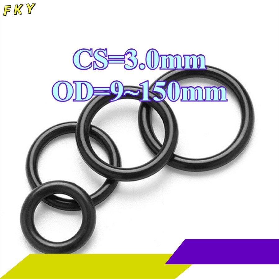 โอริง ORing O-ring ยางโอริง NBR เลือกขนาดได้ CS3.0 มม.* OD9-150 มม.  【FKY-CB-1】