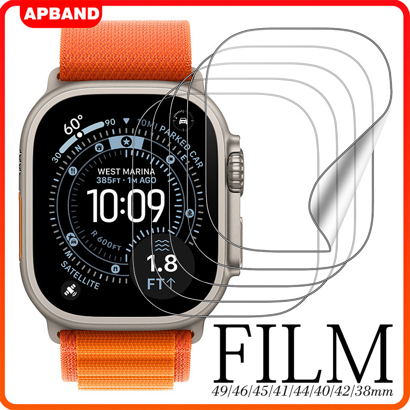 ฟิล์มกันรอยหน้าจอ แบบนิ่ม สําหรับ Smart Watche Ultra/SE 3 Series 11 10 8 9 7 6 5 IWatch 49 46 41 45 มม.40 44 มม. 42 38