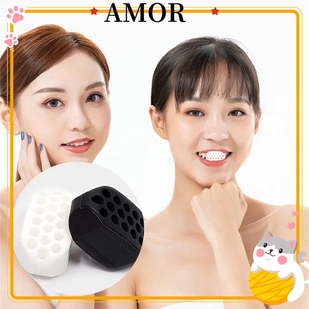 AMOR Jawzrsize Trainer ออกกําลังกายฟิตเนสอุปกรณ์คอ Face Toning Slimmin Face เครื่องมือ Jawliner กล้า