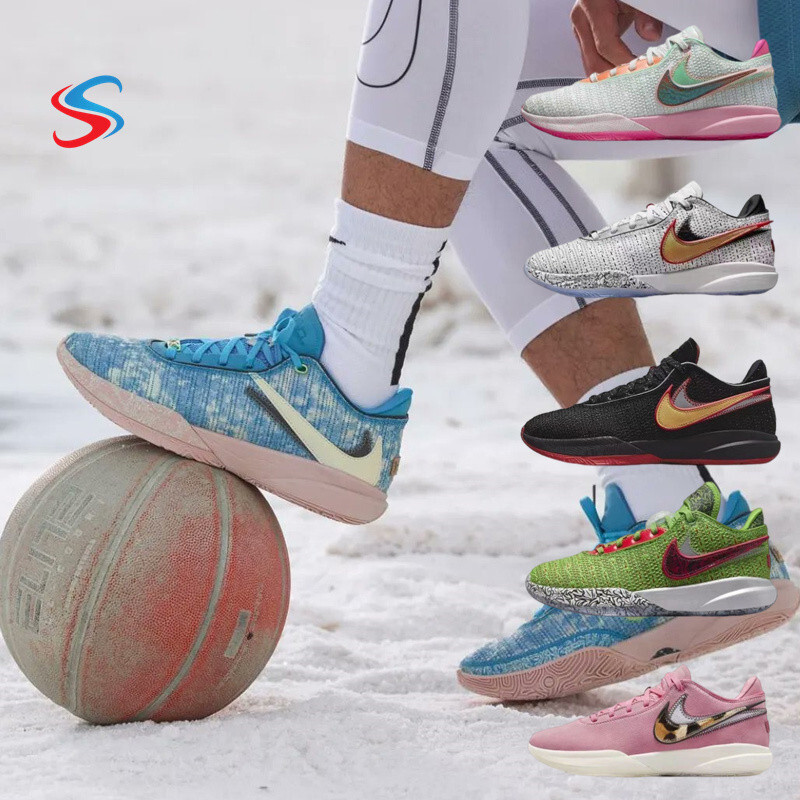 Lebron XX EP Cushioning Anti-Slip รองเท้าบาสเก็ตบอลผู้ชายน้ําหนักเบาทนต่อการสึกหรอ Breathable LBJ 20