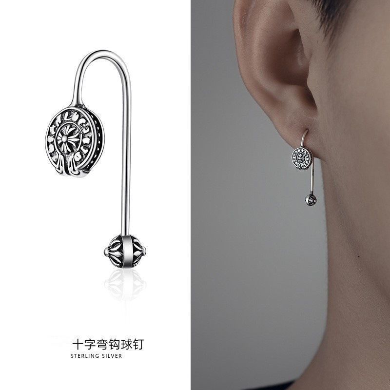 新款耳钉男小众耳饰复古十字架男生耳坠穿搭潮男钛钢个耳饰New Style Earrings Men's Niche Earrings Vintage Cross Men20251016