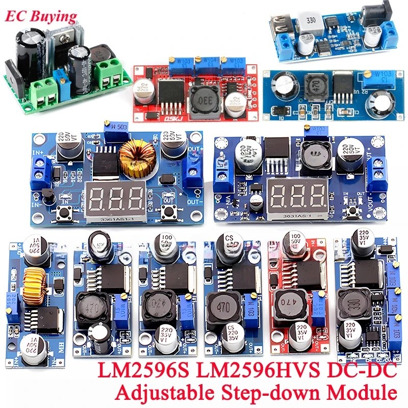 LM2596 LM2596S LM2596HV DC-DC ปรับขั้นตอนลง Buck CC CV โมดูลบอร์ด XL4015 3A 5A 24V ถึง 12V/5V/3.3V