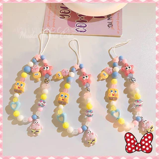 สวย DIY Phone Straps ประณีตสร้อยข้อมือ สายรัดโทรศัพท์มือถือ สายคล้อง การ์ตูนน่ารัก สายคล้องโทรศัพท์ เชือกคล้องโทรศัพท์