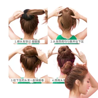 อุปกรณ์ทำผมทรงโดนัท(1ชิ้น) Hair Donut Bun Maker(1 piece)