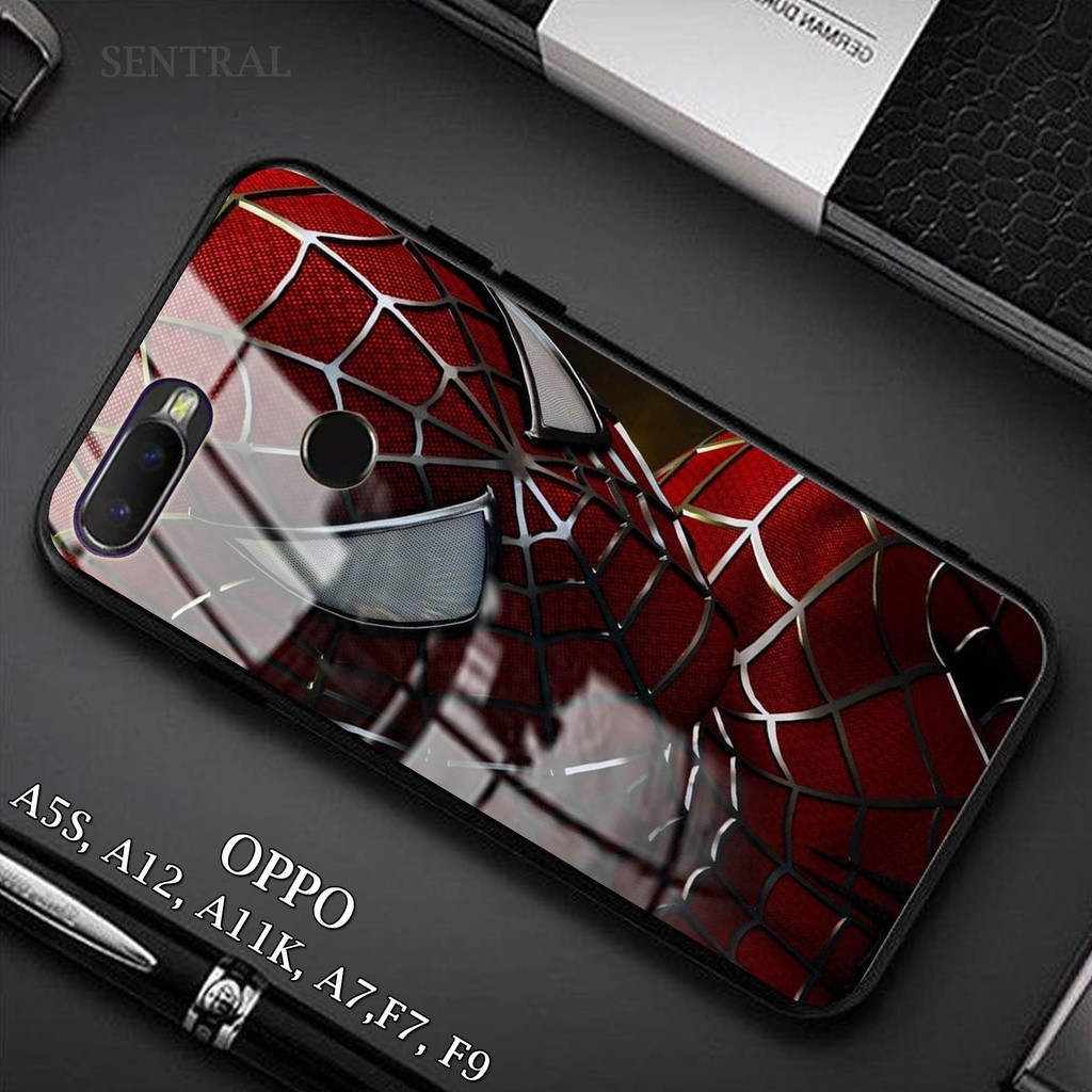 Softcase Glass Kaca OPPO A5S A12 A7 A11K F5 F7 F9 - เคส HP OPPO A5S A12 A7 A11K F5 F7 F9 [ S16 ].
