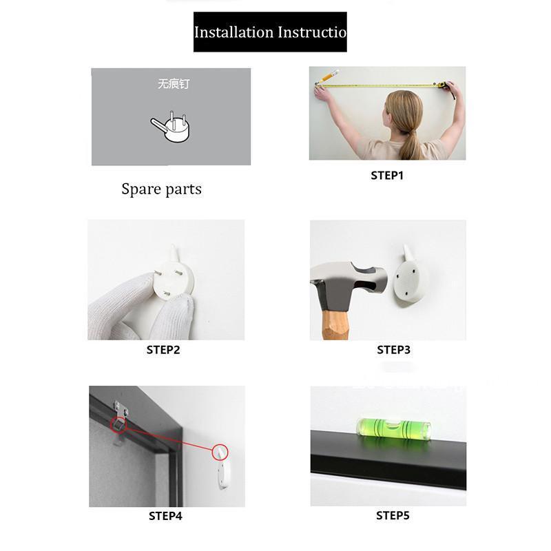 [กรอบไม้เนื้อแข็ง] สไตล์นอร์ดิกบทคัดย่อเรขาคณิตผ้าใบจิตรกรรมห้องนั่งเล่นและร้านอาหารแขวนผนังภาพวาดศิลปะสมัยใหม่ที่เรียบง่ายภาพจิตรกรรมฝาผนัง - รูปที่ 6