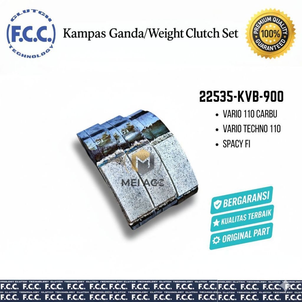 22535-KVB-900 FCC คลัทช์คู่เท่านั้น Honda Vario 110 Carbu KWM Vario Techno 110 Spacy FI