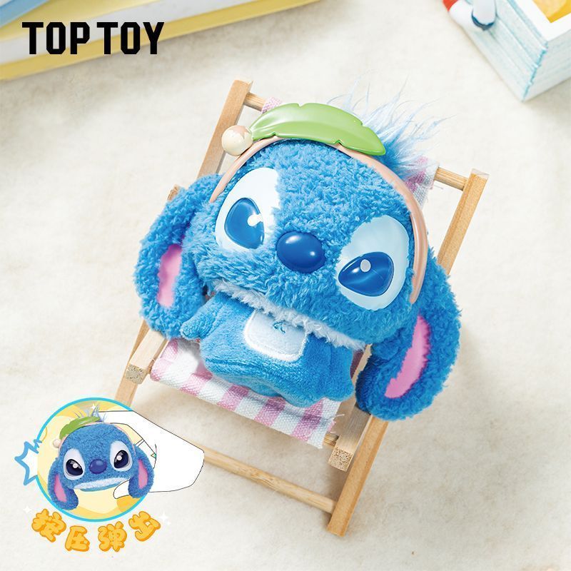 TOPTOY ของแท้ Disney Stitch ตุ๊กตาผ้ากํามะหยี่ยืดหยุ่นตุ๊กตาจี้รูป