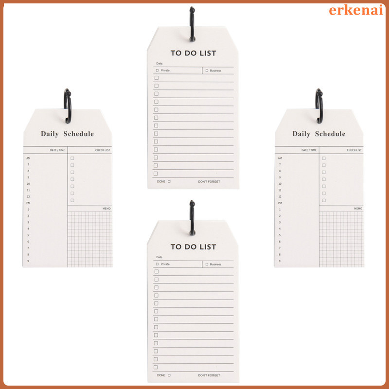 4 ชิ้น Daily Planner Notebook Agenda Noting Schedule การจัดการการเขียน Notepad 14X8X0.5 ซม.erkenai