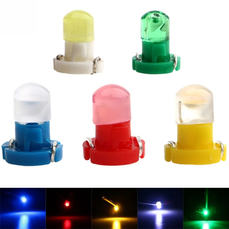 10pcs T3 LED 3030 SMD หลอดไฟ LED T4.2 T4.7 ไฟแสดงสถานะหลอดไฟรถ Dashboard ไฟเตือนไฟแสดงสถานะเครื่องมื