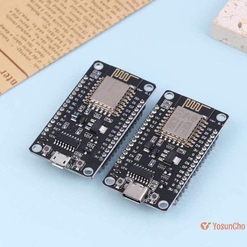 YosunChoker] Nodemcu Lua V2.1 ESP8266 ESP-12F บอร์ดพัฒนา WIFI Micro USB- CH340 กระดานดําพร้อมปุ่มแฟล