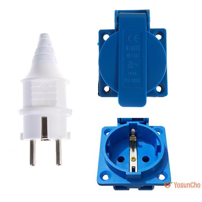 YosunChoker] ซ็อกเก็ตกันน้ําอุตสาหกรรม EU ซ็อกเก็ตทองแดงติดต่อร่างกาย EU Plug ใหม่