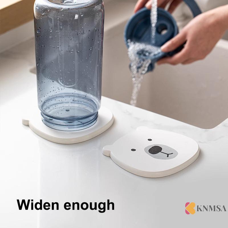 KNMSA] สัตว์น่ารัก Coaster Underboite Circular Water Cup Mat ความร้อนฉนวนกันความร้อน Anti Slip Kitchen Water Absorbing Mat สนคอ n
