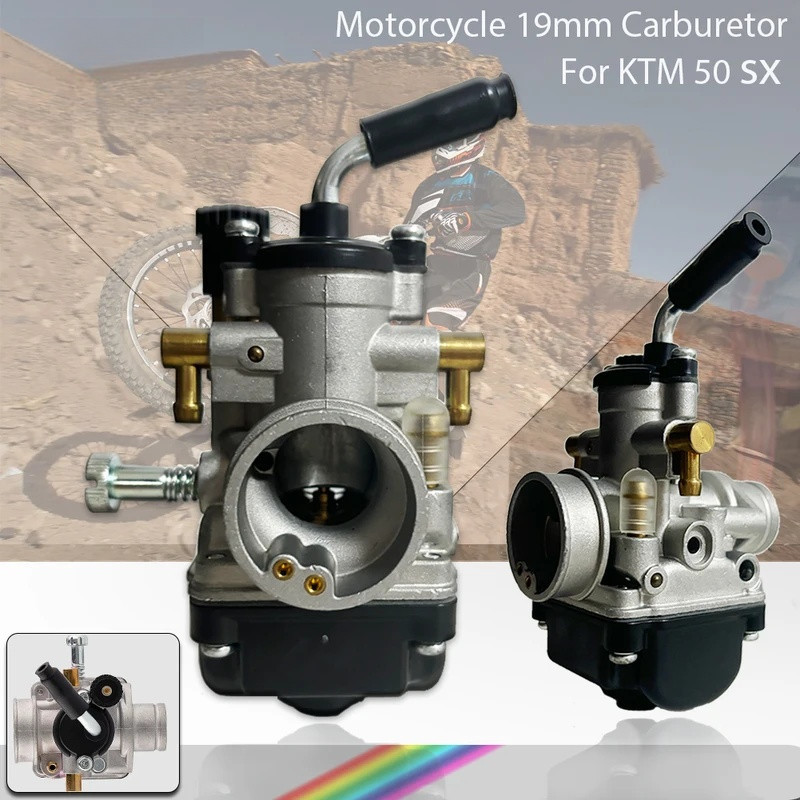 19 มม.คาร์บูเรเตอร์รถจักรยานยนต์สําหรับ KTM50 Ktm50sx ktm 50 Sx Pro 50cc อาวุโส Dirt Pit Bike Carb ป