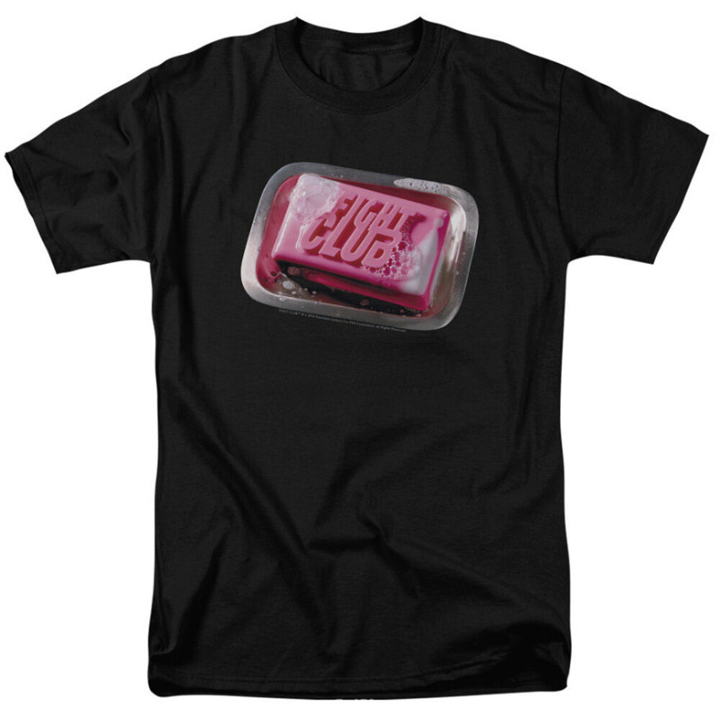 ปสเตอร์ภาพยนตร์ Fight Club เสื้อยืดกราฟิก เสื้อสบู่ลิขสิทธิ์ เสื้อฤดูร้อน แฟชั่นวินเทจ ยูนิเซ็กซ์ สบ