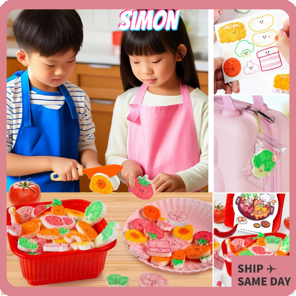 SIMON ของเล่นในครัว, Plaything DIY ภาพวาดหม้อไฟของเล่นอาหาร, ตลกบวมหลากสีการเรียนรู้ของเล่นเพื่อการศึกษาเด็ก