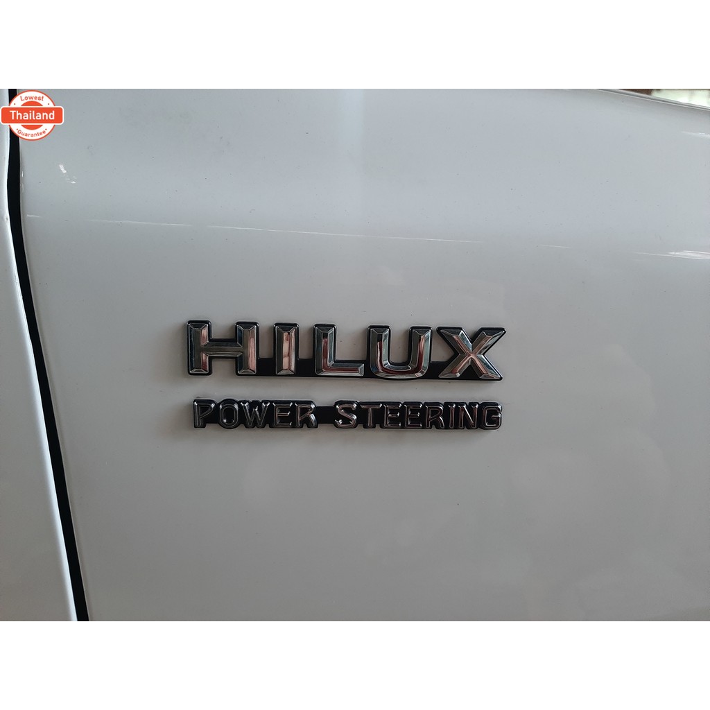 1คู่ HILUX สีไทเทเนียมเงิน ไทเททอง  โลโก้ไฮลักษ ติดข้างแก้ม  สีทอง-ดำ โตโยต้า HILUX MIGHTY-X LN 85-1