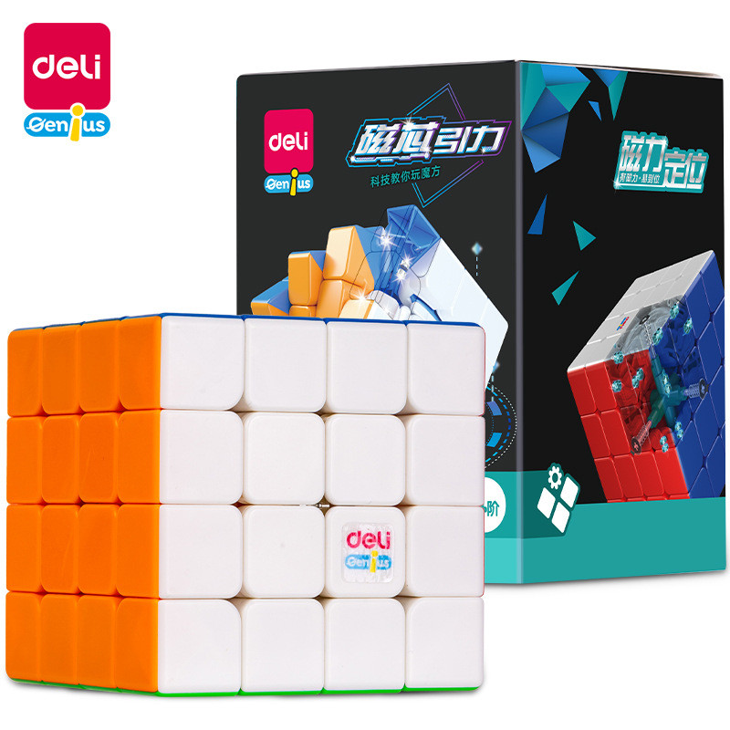 Deli YP130 Macaron Cube การแข่งขันลําดับที่สี่ Smooth Pyramid Cube ของเล่นเพื่อการศึกษาเริ่มต้น