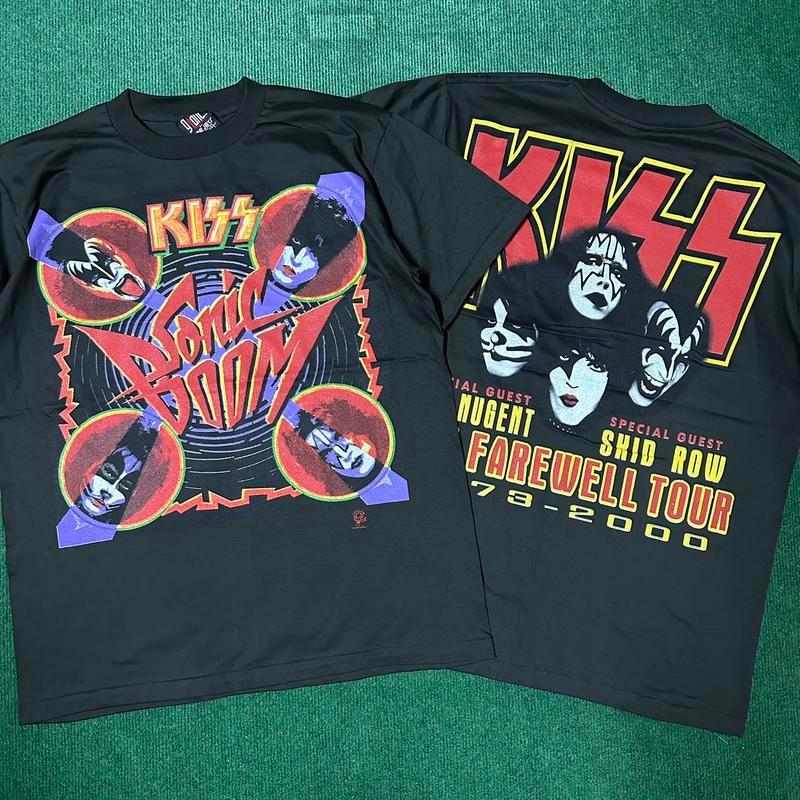 เสื้อวงKISS SONIC BOOM ผ้าดำเฟด (ป้ายGiant)
