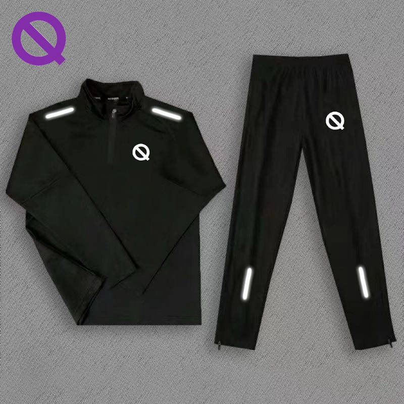 [Popular] Sports Track and Field Training Wear Long Sleeve Trousers Suit Men's and Women's Autumn an