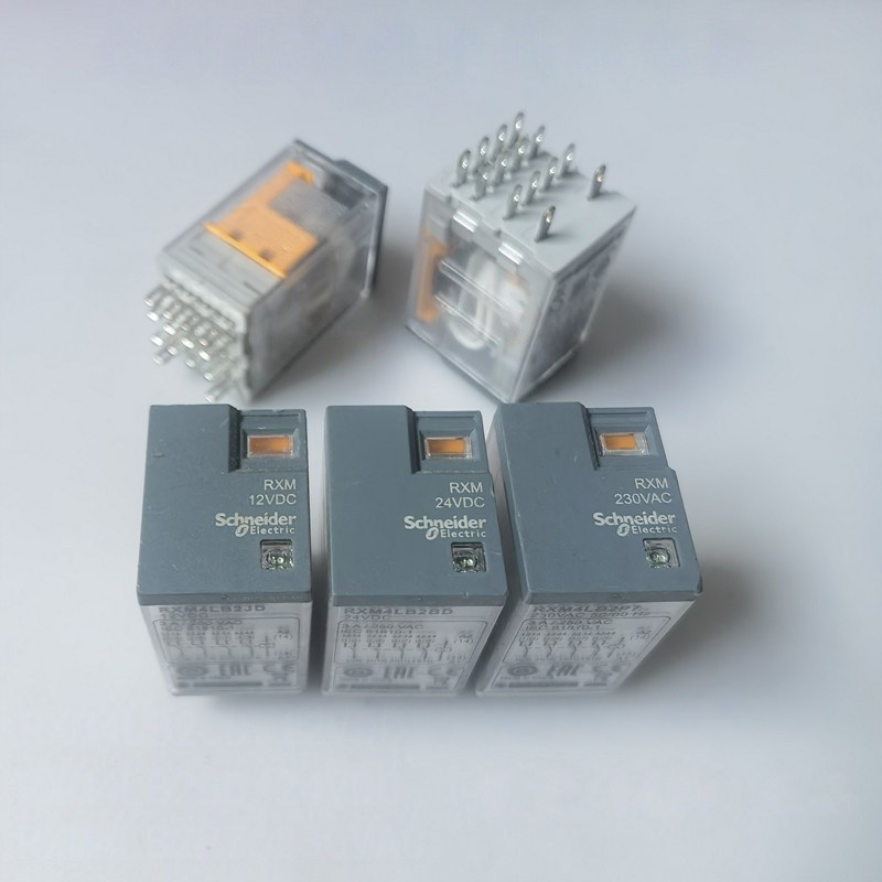 ((1 ชิ้น) ชิ้นส่วนอิเล็กทรอนิกส์ RXM4LB2JD 12V RXM4LB2BD 24V RXM4LB2P7 230V Schneider รีเลย์รีเลย์