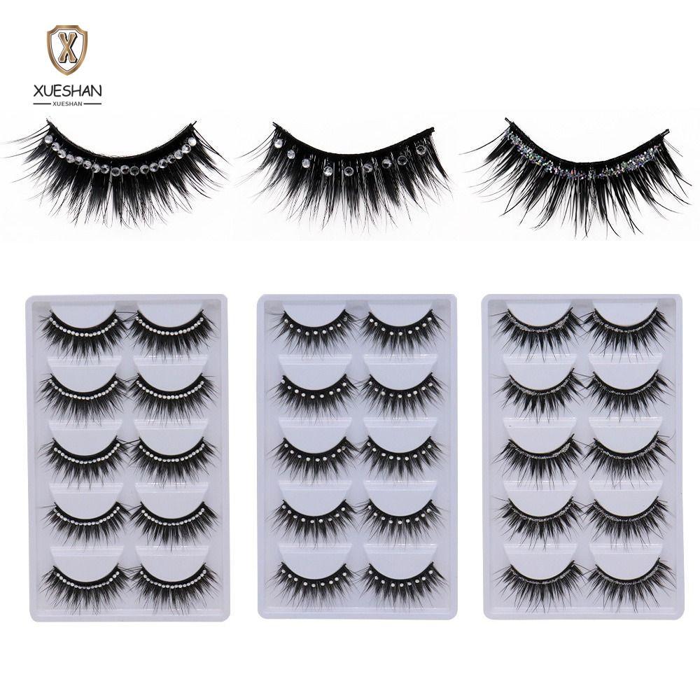 XUESHAN Diamond Manga Lashes Fuffy Lashes fiber Women Beauty Dramatic Volume หนา Long Eye Lashes