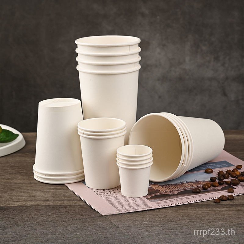 50// 250 เพียวไวท์50040030Paper Cup/200ml/Thickened White 100/ถ้วยกระดาษแบบใช้แล้วทิ้ง/QZ9C