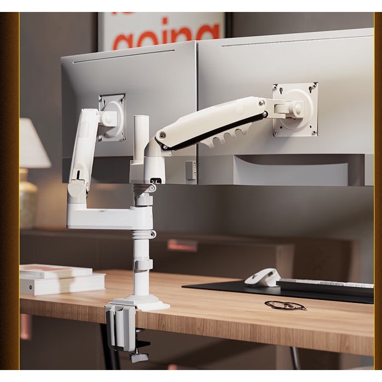 ขาตั้งจอคอม NB H180 ขาตั้ง2จอ รองรับ17-27”หมุนจอได้ ปรับอิสระตามต้องการ