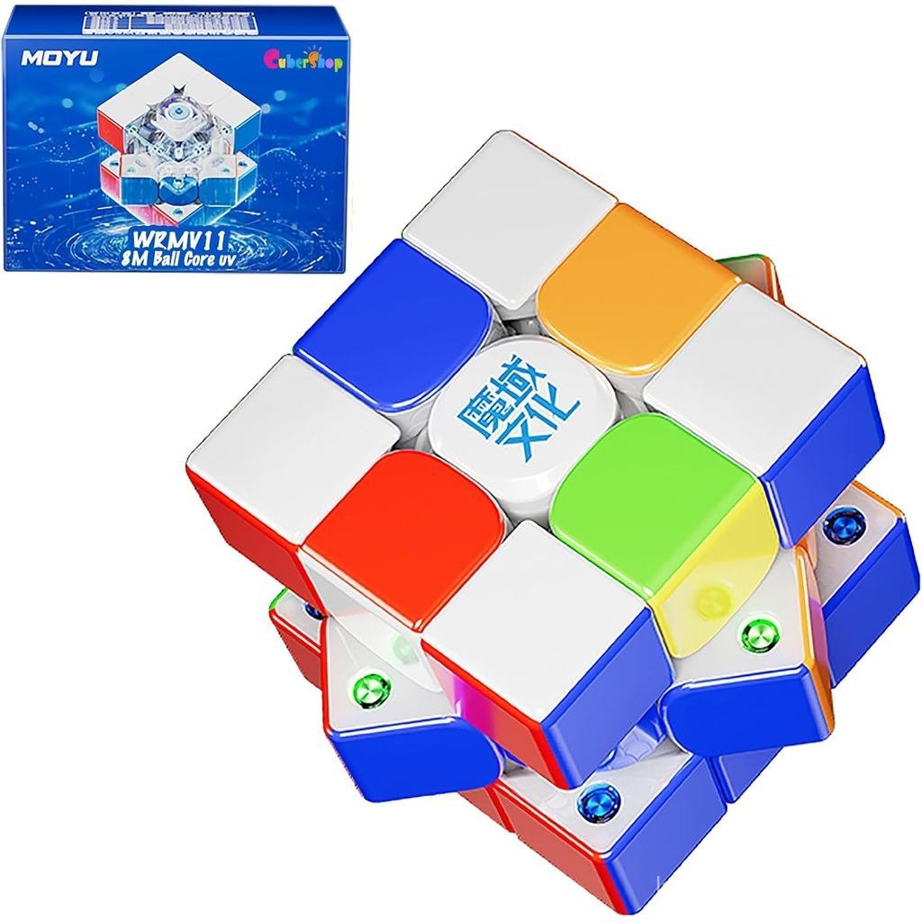 Cubershop Moyu WeiLong V11 8M Ball Core (UV Stickerless), Professional 3x3 Magnetic Speed Cube, มาให