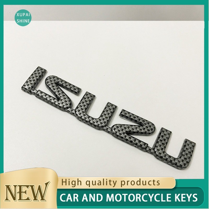 xps14.3X2.5cm 3D สติ๊กเกอร์สัญลักษณ์หลังสําหรับ Isuzu D-max Dmax คาร์บอนไฟเบอร์สไตล์รถด้านหลังโลโก้ 