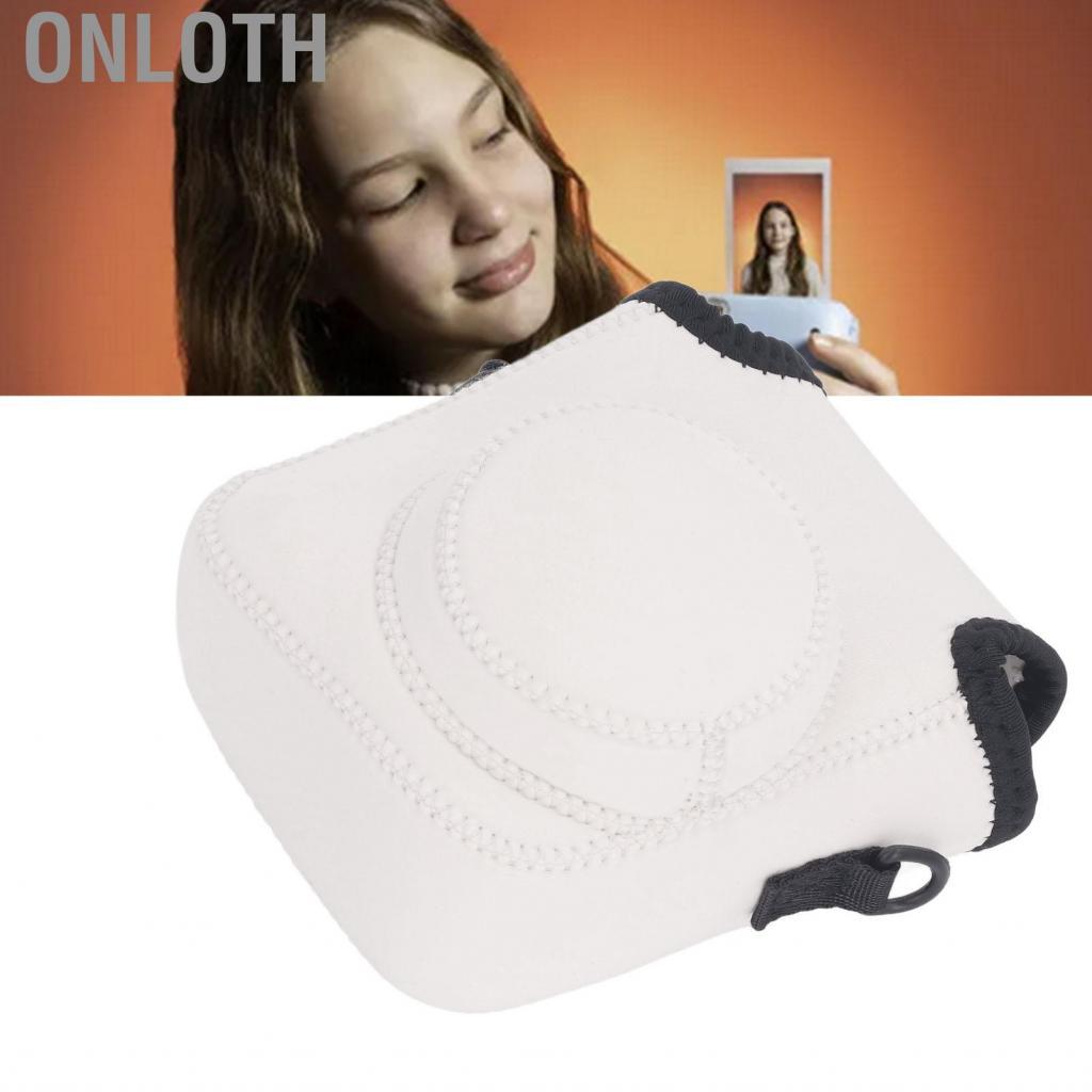 Onloth กระเป๋าใส่กล้องทันที เคส ง่ายต่อการใช้สายสะพายไหล่ปรับได้ป้องกันฝุ่นสำหรับ Instax Mini 12