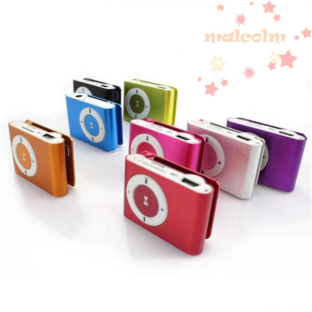 MALCOLM MP3 Player Mini Fashion Media Player Walkman 3.5 มม.กระจกกีฬา MP3