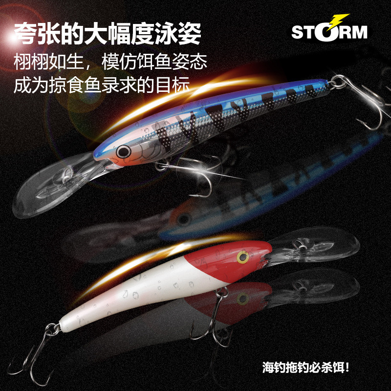【STORM】 American Sezun DTH เหยื่อปลอมแบบเรือ สำหรับตกปลาทะเลน้ำลึก Minoque 60g เข็มสีเขียวขนาดใหญ่ South Oil Trailing 10.29