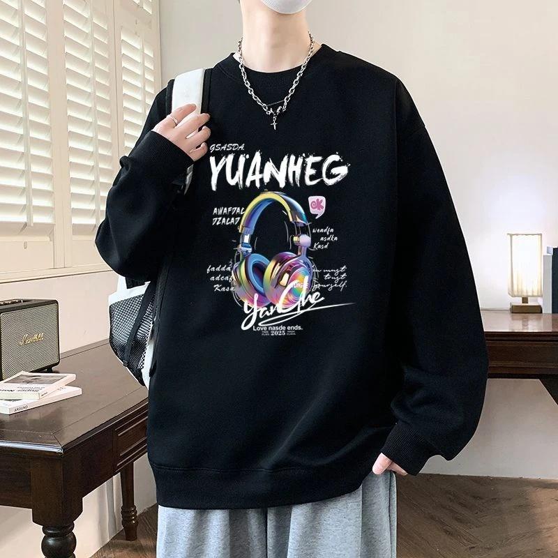 T42.SHOP🌸เสื้อกันหนาวแขนยาว คอกลม ทรงหลวม พิมพ์ลายตัวอักษร ลาย "YUANHEG " สไตล์เกาหลี ผ้าสำลีนิ่มค่ะ