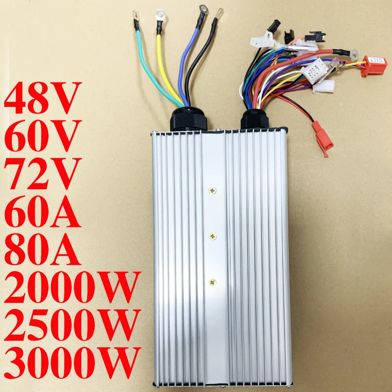 ⭐48V 60V 72V 84V 2000W 2500W 3000W มอเตอร์ไร้แปรง Controller 60-80A 18/24 MOSFET Dual Mode Controlle