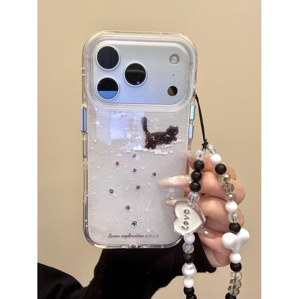 การ์ตูนแฟชั่นน่ารักเคสโทรศัพท์สําหรับ IPhone 15 14 17 17 Pro Max 14pro 16pro 15pro 17pro ฝาครอบป้องกัน Hard Glitter Simple Clear