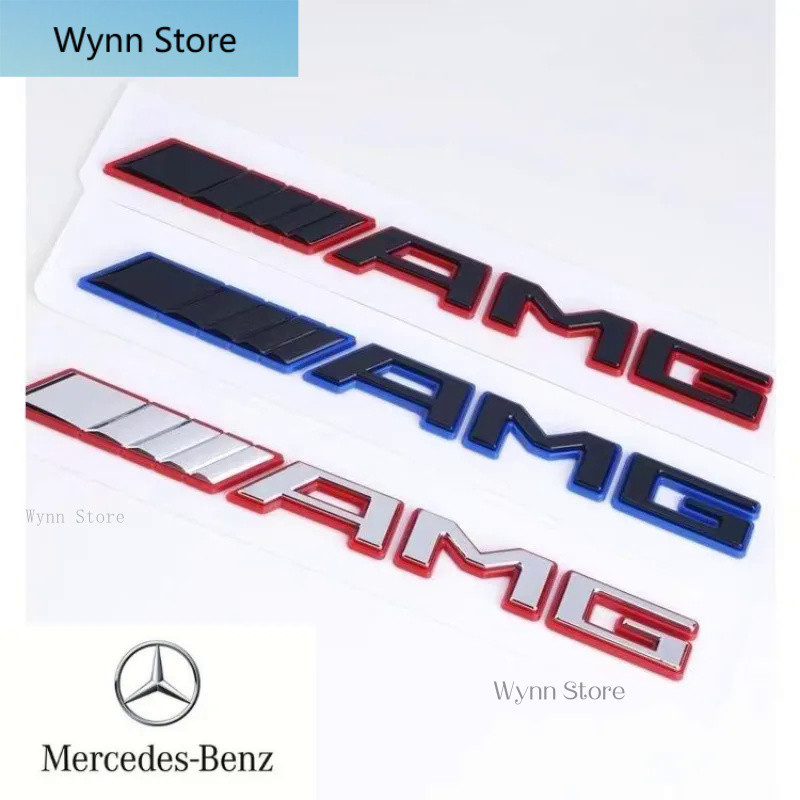 ♣♣ใหม่ 3D ABS รถด้านหลัง Badge AMG ตัวอักษรสติกเกอร์สําหรับ Mercedes Benz AMG ABCEG CLA W176 W205 W1