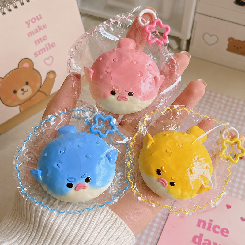 Puffer Fish Squishy Slow Rising Squeeze ของเล่น Decompression Props ของขวัญบรรเทาความเครียดสําหรับเพ