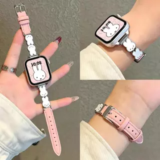 สายนาฬิกา หนังพียู บางเฉียบ ดีไซน์รูปกระต่ายน่ารัก สามารถใช้ร่วมกับ Apple Watch Smart Watch ได้ มีให้เลือกหลายสี/ขนาด