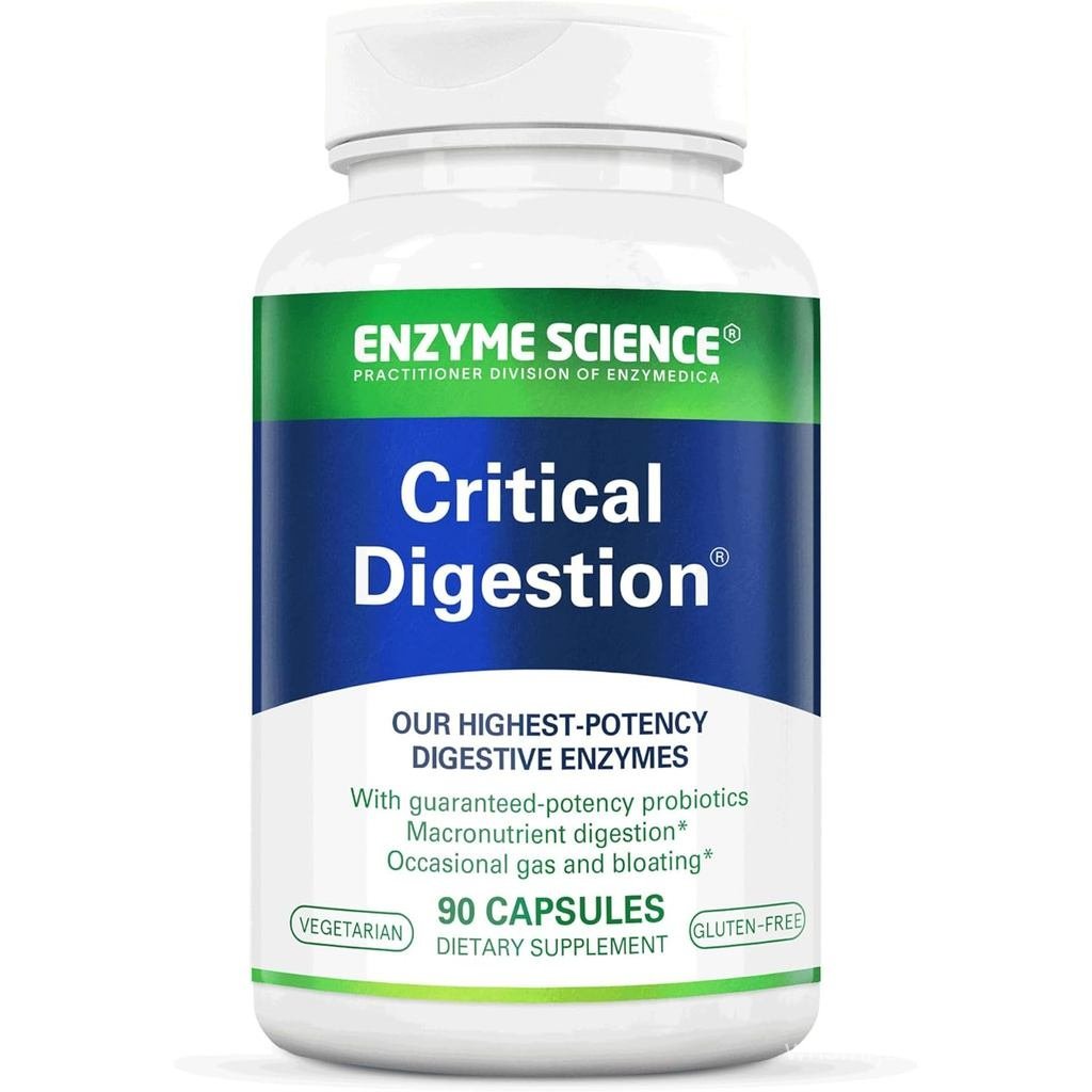 Enzyme Science Critical Digestive Enzyme อาหารเสริมสําหรับผู้หญิงและผู้ชาย, โปรไบโอติกเบลนด์สําหรับร