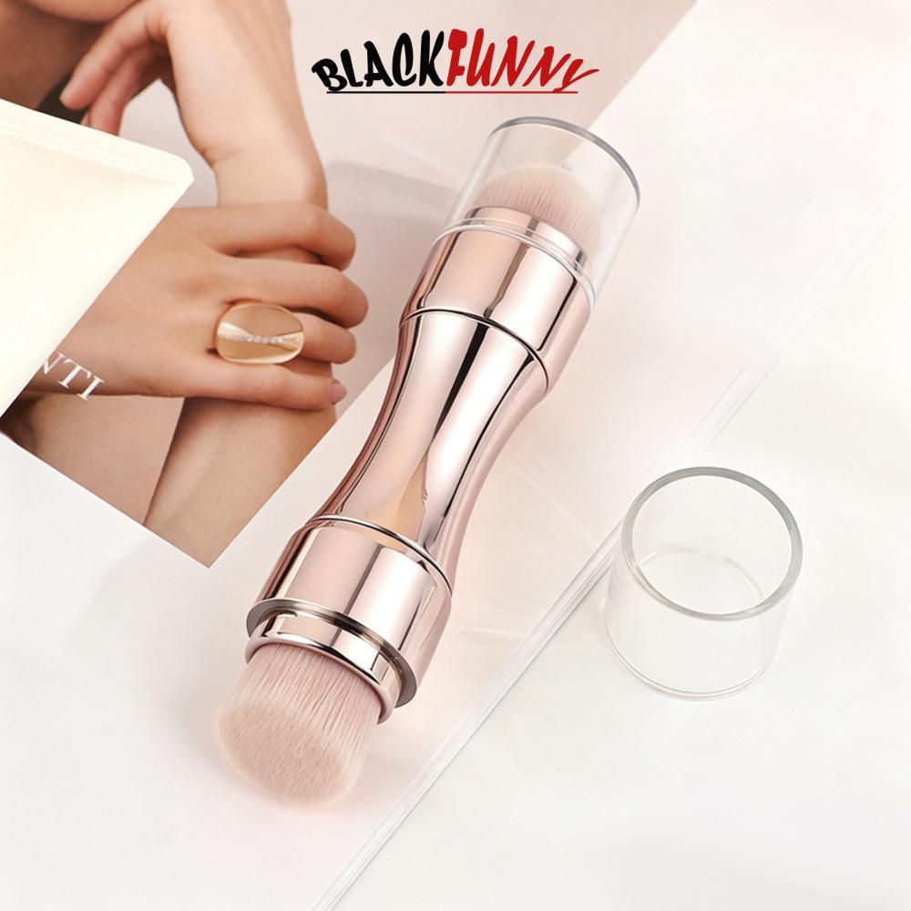 BLACKFUNNY แปรงแต่งหน้ามัลติฟังก์ชั่นแบบพกพา 4-in-1 Professional Foundation Blush อายแชโดว์แปรงลิปแป